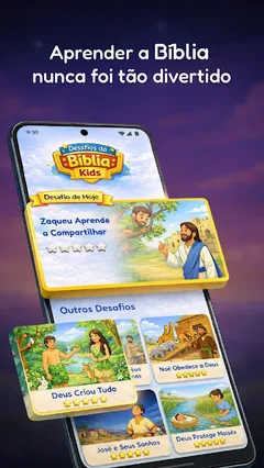 Desafios bíblicos disponíveis no aplicativo